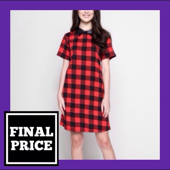 Boutique [Moda] Dresses & Skirts - ❗️LAST ONE❗️5🌟Rated! Red & Black Check Dress
